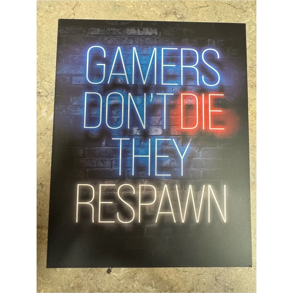 Neon-Style Gaming Wall Art Collection - Multi-Color Gamer Signs